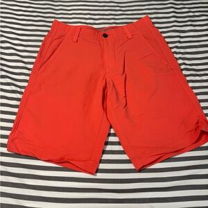 Men's salmon colored golf shorts